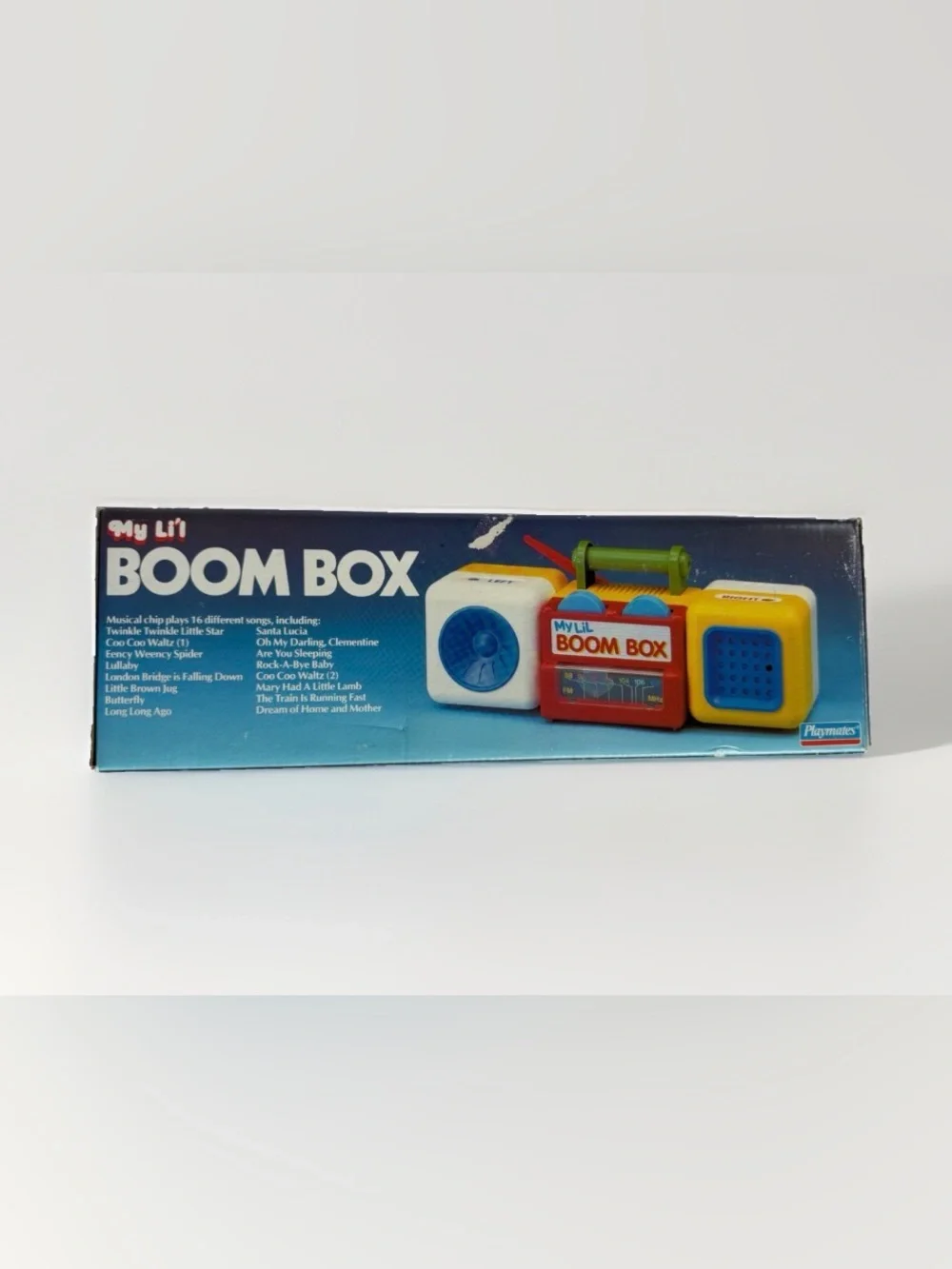 Vintage 1989 Playmates My Li'l Boom Box Musical Radio Toy Original Box Works